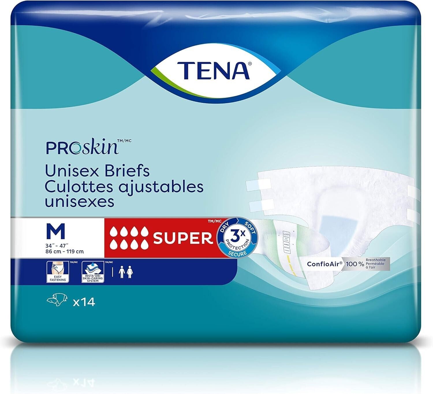 Tena ProSkin Unisex Adult Diapers, Maximum Absorbency M 39 Count open Bag - $34.99