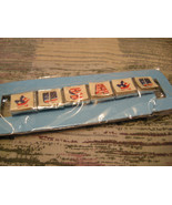 BRACELET - METAL- STRETCH- PAPER TABS - STARS &amp; USA - NEW SEALED - ON SALE! - $1.33 CAD