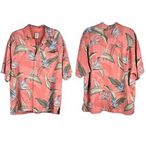 Jamaica Jaxx Mens Hawaiian Shirt 100% Silk Size XL Coral - $29.00