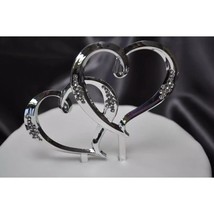 Wilton Double Heart Jeweled Silver Plastic Pick for Cake Topper Decorati... - $11.58 CAD