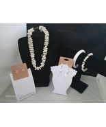 5 Piece White Jewelry Set. Necklace, Bracelet, Bangle, Earrings (92) $12.99 - $17.82 CAD