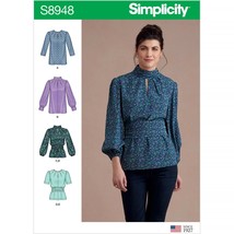 Simplicity Sewing Pattern 8948 Misses Blouses Cummerbund Size 6-14 - $8.15