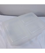 Tucker Serve &amp; Store Container w/ lid Divided food clear Plastic Microwa... - $551.19 MXN