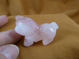 (Y-CAT-WA-552) Rose Quartz Crystal KITTY CAT walk gemstone STONE figurin... - £14.89 GBP