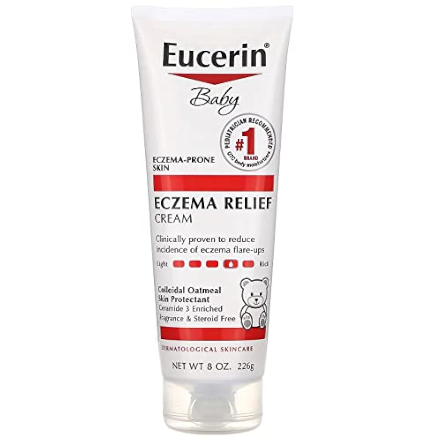 Eucerin Baby Eczema Relief Body Cream, Fragrance Free Baby Eczema Cream with Col