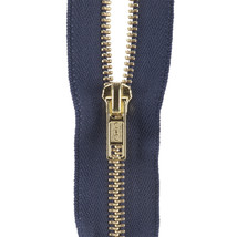 Coats Heavyweight Brass Separating Metal Zipper 24"-Navy - $13.72