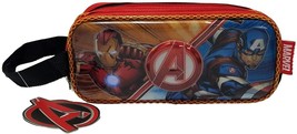 Marvel Avengers 9in x 4in 3D Double Zipper Pencil Pen Case Pouch Bag (1P... - $6.92