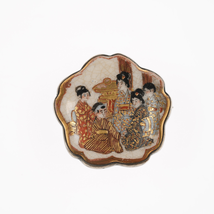 c1900 Japanese Satsuma ladies brooch pin pin - £70.17 GBP