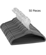 50 Pcs Zober Premium Soft Textured Velvet Hangers - Gray - $518.73 MXN