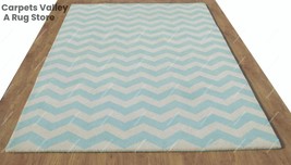 Chevron Magic Sky Hand-Tufted Wool Handmade Area Rug Carpet for Home Livingroom - $163.63+