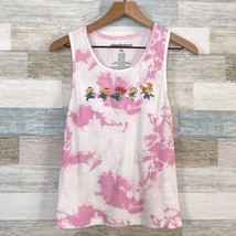 Nickelodeon Rugrats Tie Dye Tank Top Pink White Ribbed Stretch Womens XL - £19.39 GBP