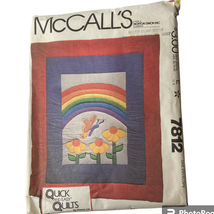 1981 McCalls 7812 Rainbow Butterfly Quilt Cotton Satin Muslin Gingham Br... - $12.87