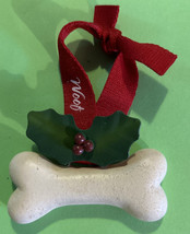 Woof Puppy Dog Bone 1” X 2.25” Ornament Unbranded - £6.12 GBP