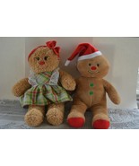BAB Gingerbread Man Boy Girl Set Plush Stuffed Animal Christmas Limited ... - £27.38 GBP