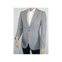 Men Sport Coat by Berlusconi Turkey Soft European Plaid #AT77 02 Gray Linen image 7