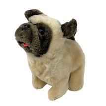 Foland Group Animated Battery Operated Plush 6&quot; Pug Dog Barks Wags Tail &amp; Walks - £19.34 GBP