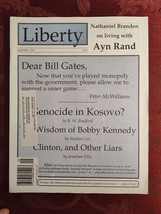 LIBERTY Magazine September 1999 Nathaniel Branden Bill Gates Harry Browne - £13.62 GBP