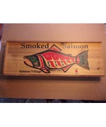 Vintage B.C. KWAKUITL Salmon Design Cedar Long trinket Box Container Can... - $891.38 MXN