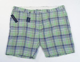 Polo Ralph Lauren Green Plaid Slim GI Fit 100% Linen Shorts Men&#39;s NWT - £91.91 GBP