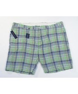 Polo Ralph Lauren Green Plaid Slim GI Fit 100% Linen Shorts Men&#39;s NWT - £91.64 GBP