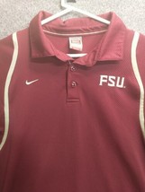 Nike Florida State University Seminoles Nike Fit Dry Polo Shirt Adult size Large - £11.72 GBP