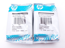 2 PACK HP 75 Black E5Z02A  75 Color E501A Genuine Ink printer cartridge OEM - £19.38 GBP