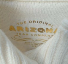 Arizona Jean Company Button Front Long Sleeve Open Weave Fancy Sweater L... - £21.83 GBP