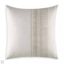 Vera Wang Square Pillow Duck Down White 18&quot; x 18&quot; Pucker Grid Shaded Stitching - £32.88 GBP