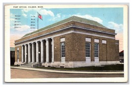 Post Office Building Palmer Massachusetts MA Linen Postcard N26 - £2.29 GBP