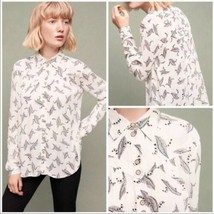 ANTHROPOLOGIE Maeve Lily of the Valley Blouse Size 0 - £21.79 GBP