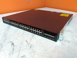 Cisco Catalyst 3650 ipbask9 WS-C3650-48PS-S PoE+ 48 Port 4X1G Ethernet Switch  - £164.53 GBP