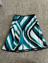 Ann Taylor Petite Lined A-Line Silk Skirt Size 0 Zipper Hook &amp; Eye Closure - $14.99