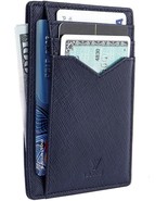 Front Pocket Slim Wallet RFID Blocking Card Holder Saffiano Genuine Leat... - £39.07 GBP