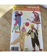 Simplicity 2849 Unisex Adult Costume Clown Sewing Pattern  Size XS S M L... - $17.75