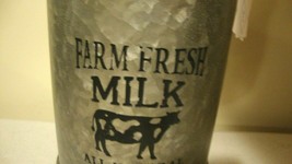 Farmhouse Milk Cans in distressed metal - SALE image 5