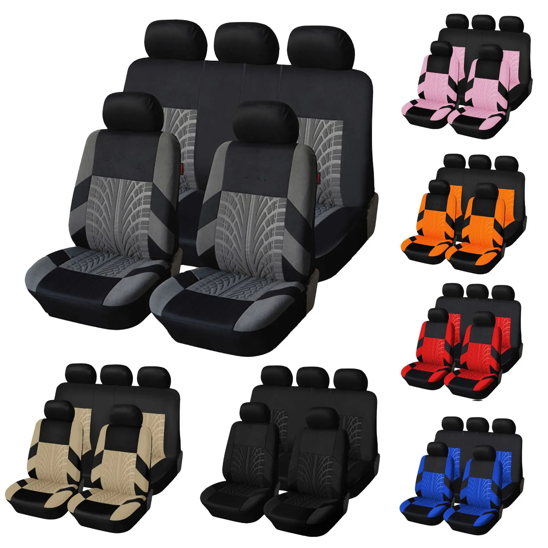 Car Seat Covers (5 seat set) Universal Car Seat Protector Decoration Auto - £21.22 GBP+