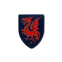 NAUTICALMART Red Dragon Medieval Shield - 16 Gauge Steel Battle Ready - Blue - O - £150.63 GBP