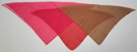 Vintage Lot of 3 Woman Transparent Polyester Sheer Square Scarf Handkerc... - $7.91