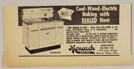 1958 Print Ad Monarch Ranges Coal-Wood-Electric Beaver Dam,Wisconsin - £6.56 GBP