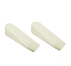 Everbilt 4217544EB Rubber Wedge Door Stop Beige 2-Pack Heavy Duty New - $4.94