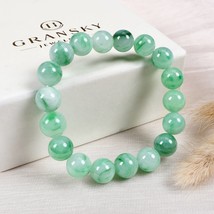 Apple Green Jade Bracelet, Jade Bracelet, Natural Lovely Bright Green, Genuine B - £3,658.99 GBP