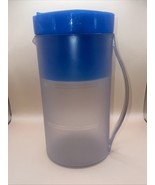 Mr Coffee Frosted 2 Quart Ice Tea Pitcher Blue Brew Basket TM1 Genuine - $29.69