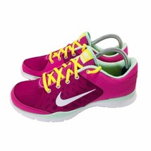 Nike Women&#39;s Flex Supreme TR 3 Trainer Shoe 8 Pink White Green Yellow 58... - $66.49