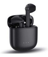 Wireless Bluetooth Earphones Clear Call w Charging Case Black &amp; Mic NEW - $37.38