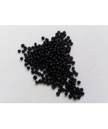 One Package of 500 Craft Sewing Jewelry Glossy Acrylic Black Seed Beads - $4.75