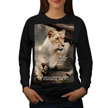 Wellcoda Africa Lion Safari Animal Womens Sweatshirt, The Casual Pullover Jumper - £22.77 GBP+