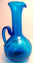 Mid 20thCentury LARGE Deep Blue Grecian Glass Urn Vase  - $68.00