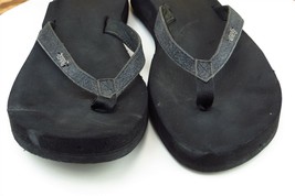 Reef Sz 11 M Black Flip Flop Synthetic Women Sandals - £15.49 GBP