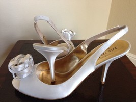 KATE SPADE Wedding SHOES Size: 11 M New SHIP FREE Satin / Leather Made i... - £239.00 GBP