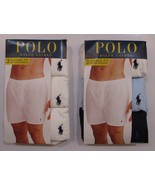 3 RALPH LAUREN POLO WHITE BLUE WOVEN COTTON BOXER SHORTS - SIZES: S M L ... - £27.91 GBP